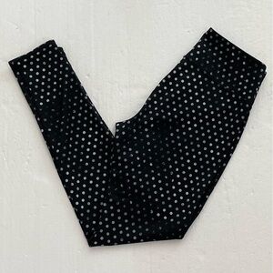 EUC Athleta black/silver polka dot, Size Small